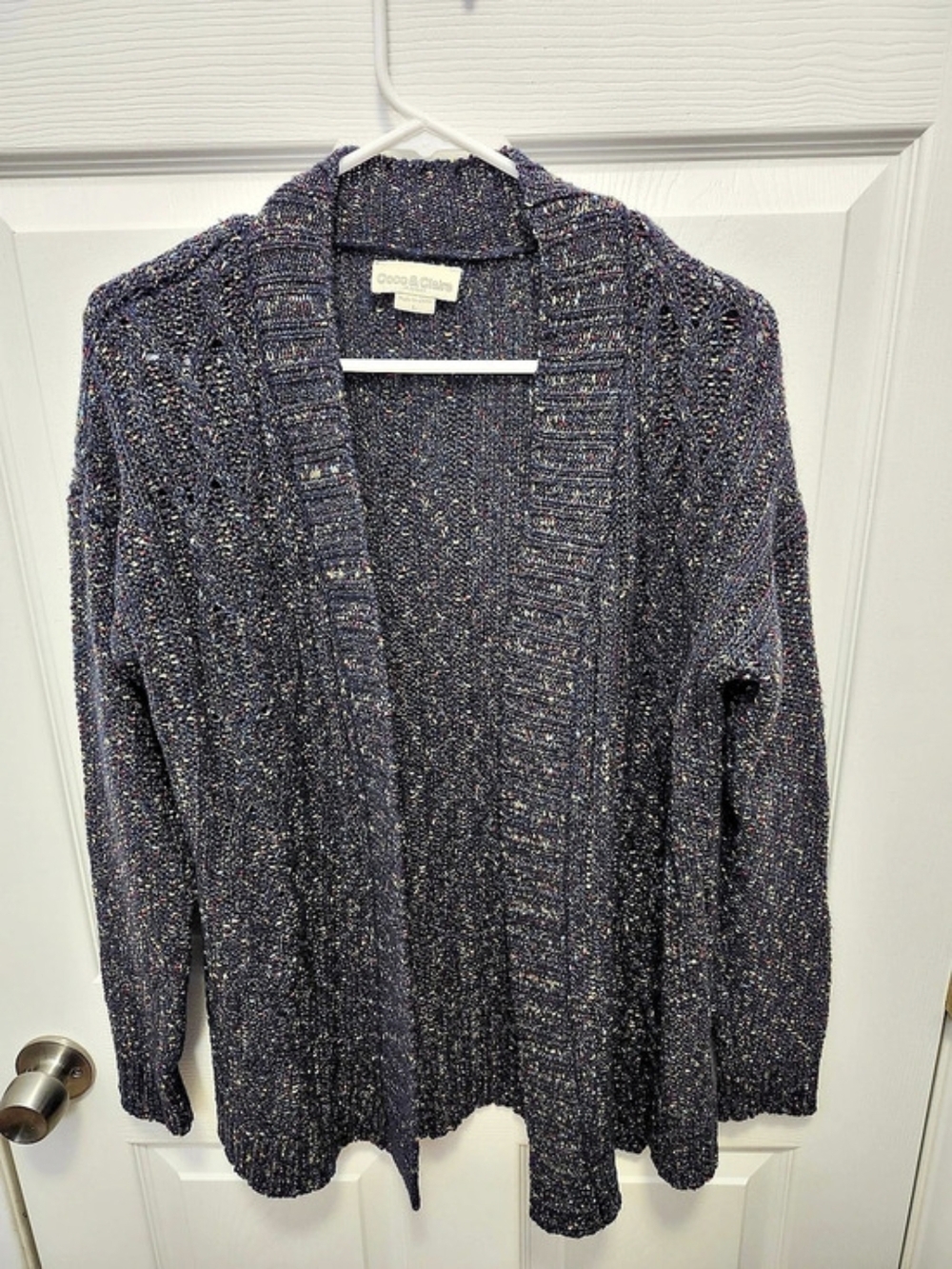 Coco & Claire Multicolor Textured Cardigan Like New